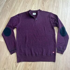 Ecko Unlimited Men's Maroon Quarter Zip Sweater Size XL